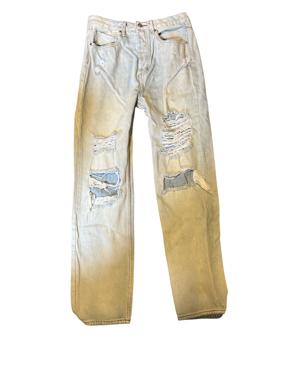 Refuge 90βs Light Wash Distressed womenβs Jeans size 3 baggy oversized high rise